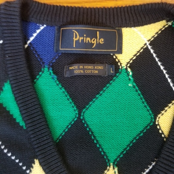 Pringle Argyle Cotton Sweater - Picture 2 of 8